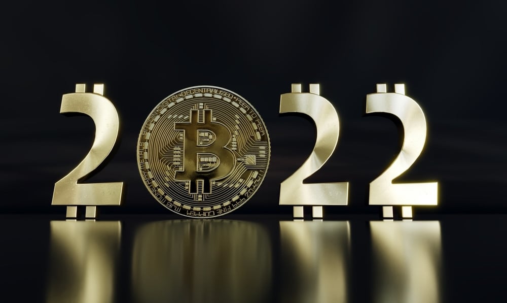 Gold 2022 figures display with a Bitcoin 0