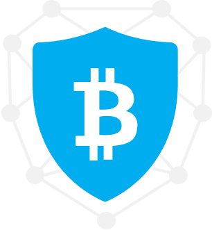 Bitcoin B logo in the center of a shield.